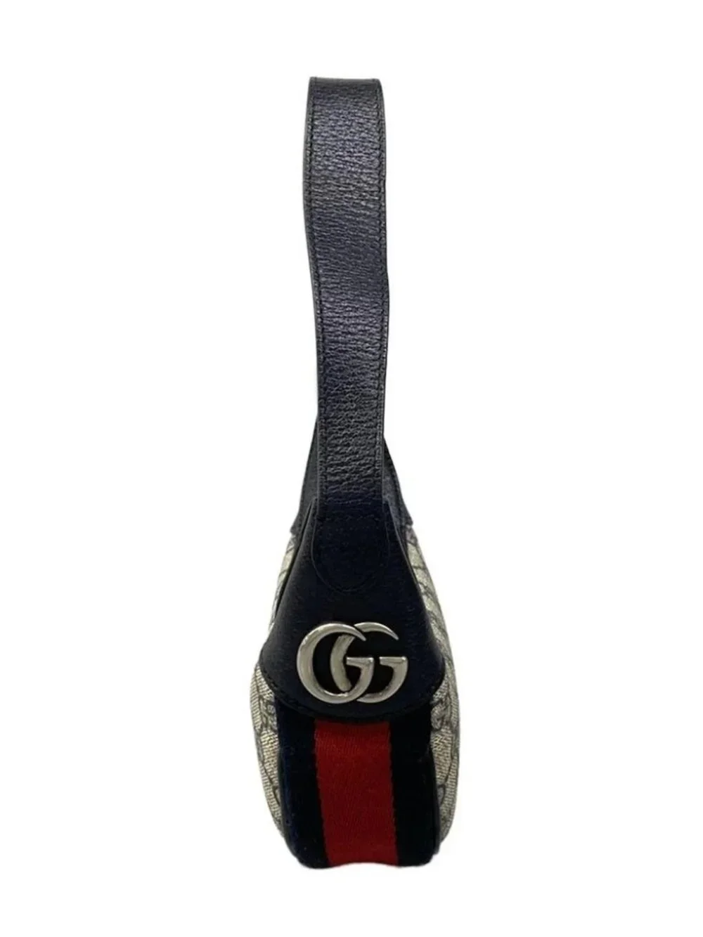GUCCI Ophidia GG Mini Bag Navy Cream Red PVC Leather Handbag - Picture 2 of 15